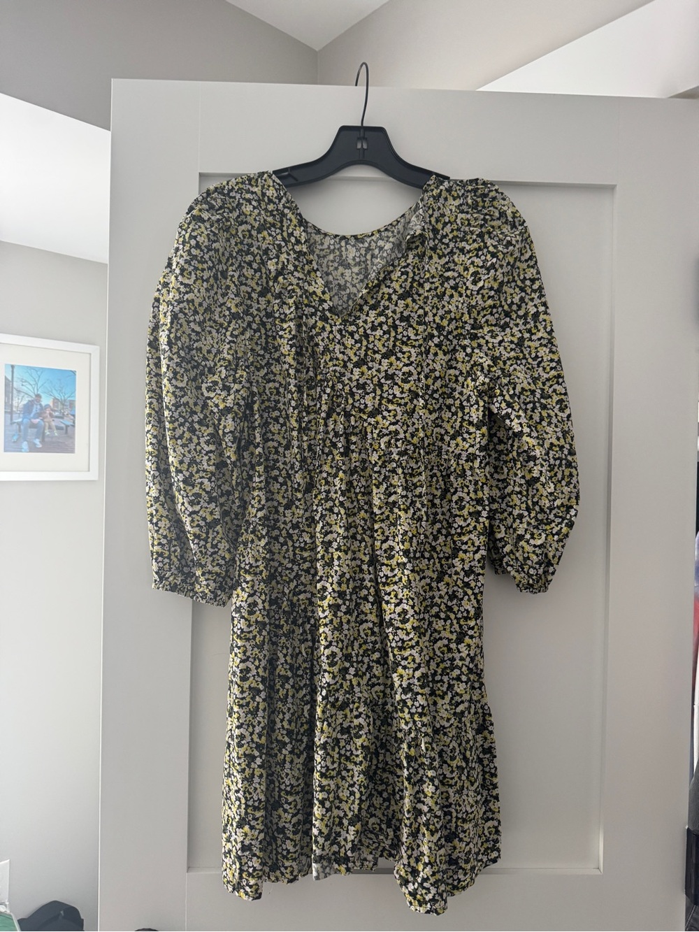 Rails Black and Yellow Floral Mini Dress